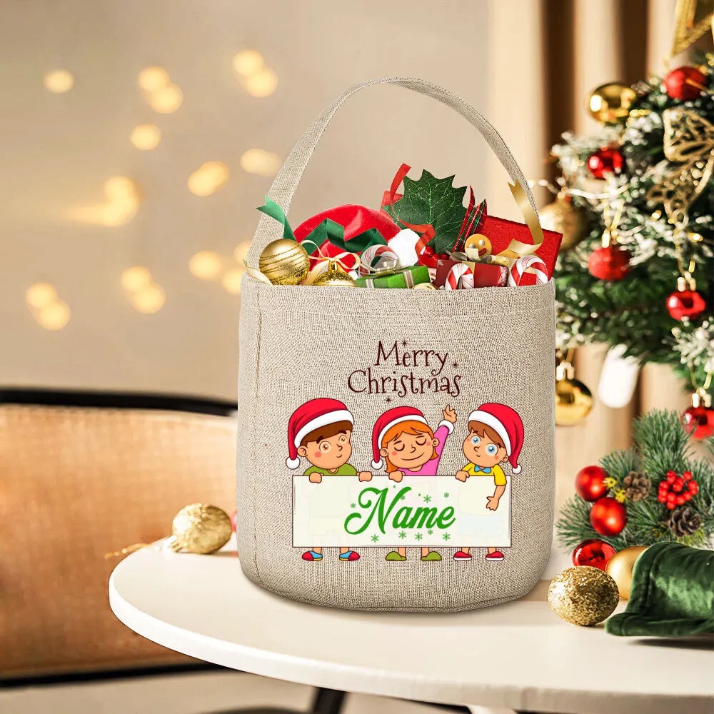 Personalised Christmas Santa Sack | Custom Name Kids Gift Bag