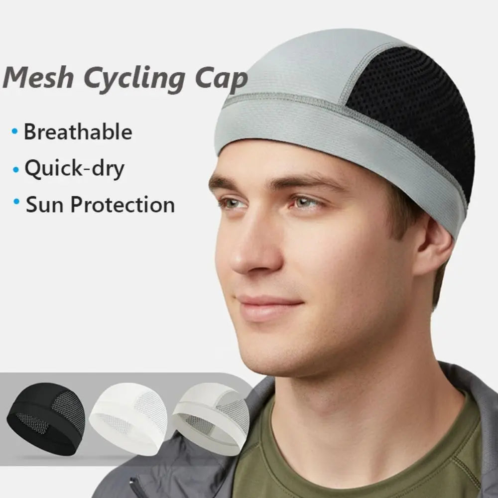 Breathable Mesh Cycling Cap – Skull Beanie Helmet Liner