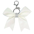 Glitter Grosgrain Hair Bow Key Ring – 12cm Sparkling Bow