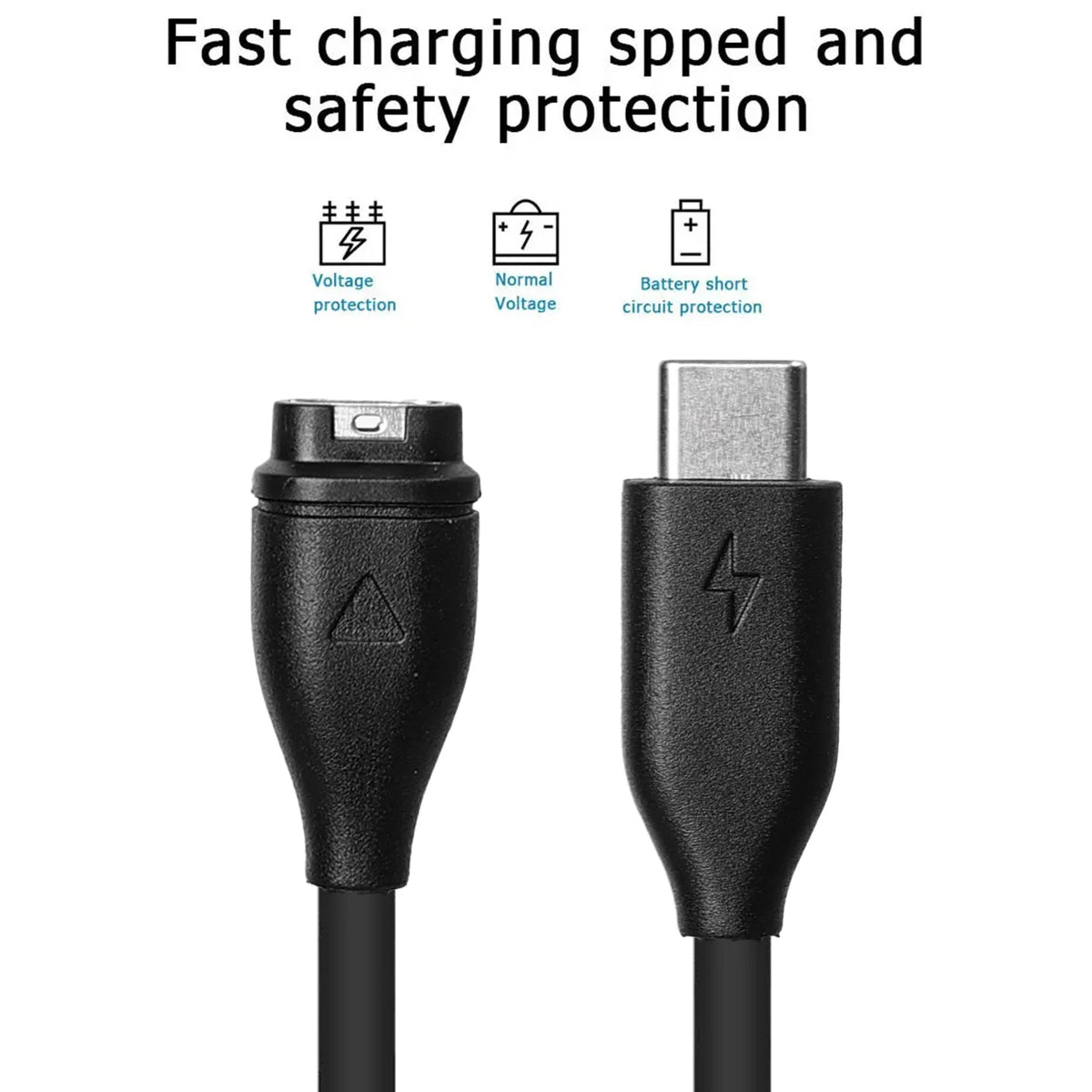 USB Type-C Charging Cable for Garmin Fenix 5X 6S 7 8 – Fast