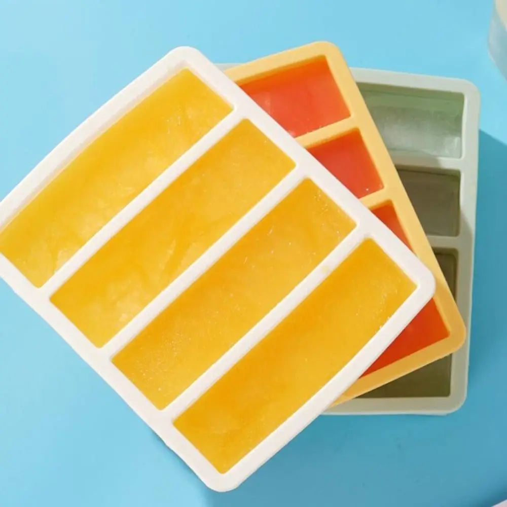 4-Grid Silicone Food Freezer Molds with Lids – Extra Large