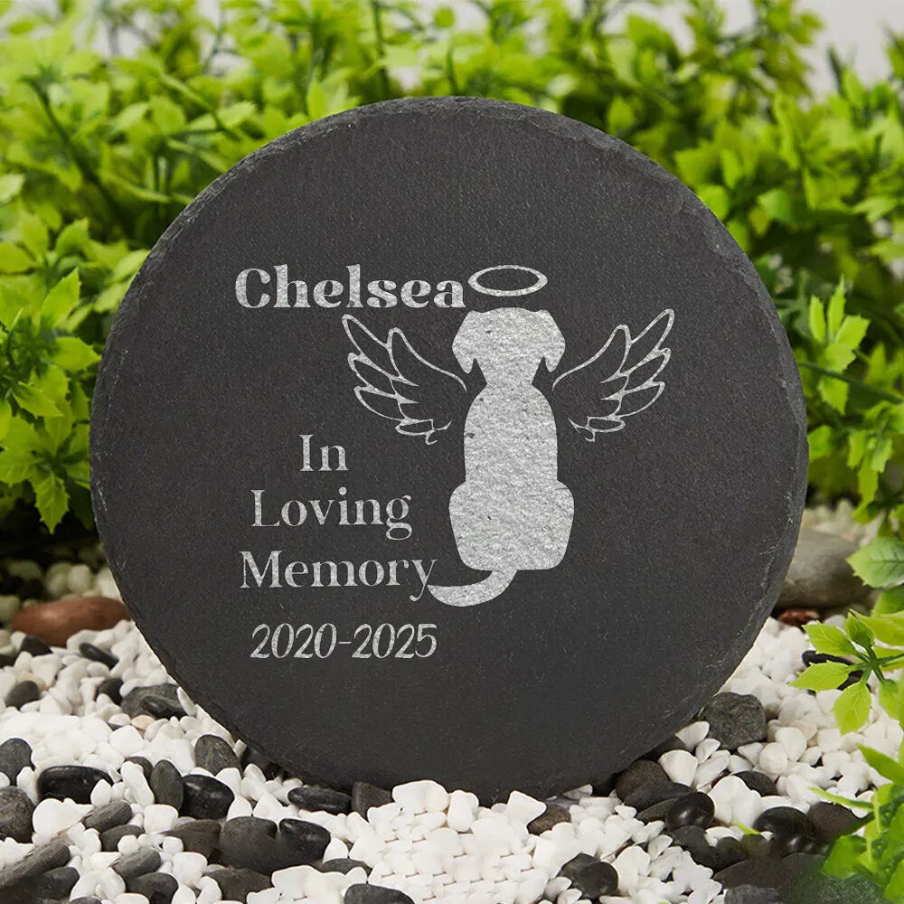 Personalized Dog Memorial Garden Stone – Custom Pet Marker
