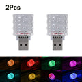 USB Car LED Atmosphere Light – 7 Colors & Gradient Touch Control