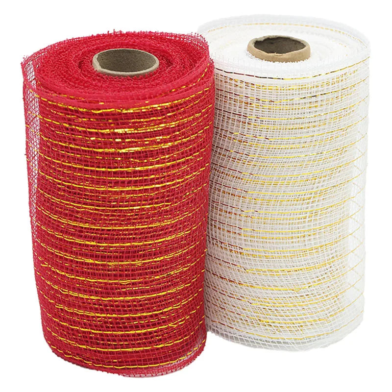 Christmas Mesh Ribbon 15cm 10 Yards – Organza DIY Garland