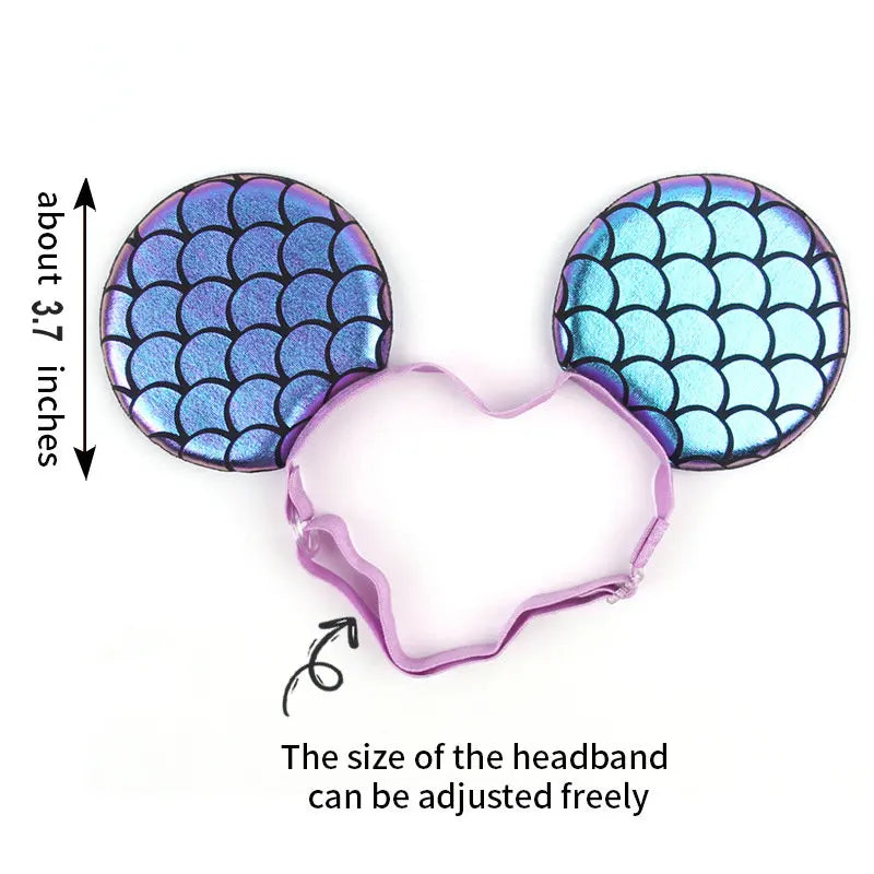 Mouse Ears Elastic Headband – Party, Cosplay, Kids & Adults