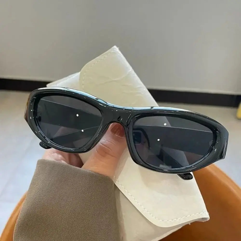Y2K Oval Sports Punk Sunglasses UV400 – Colorful Mirror Lens