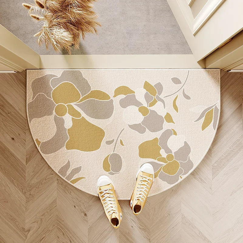 Semi-Circular Non-Slip Door Mat – Modern Entryway Rug