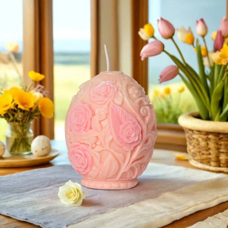 3D Easter Egg Silicone Mold – Candle, Resin & Plaster Crafts
