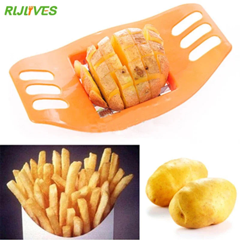 Stainless Steel French Fry Cutter & Potato Vegetable Slicer