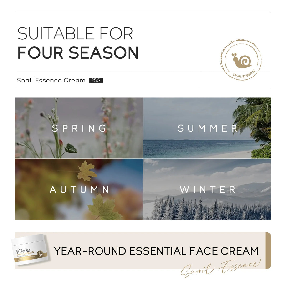 LAIKOU Snail Face Cream – Hyaluronic Acid Moisturizing Day Cream