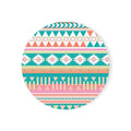 Bohemian Ceramic Coasters with Cork Base | Boho Home Décor