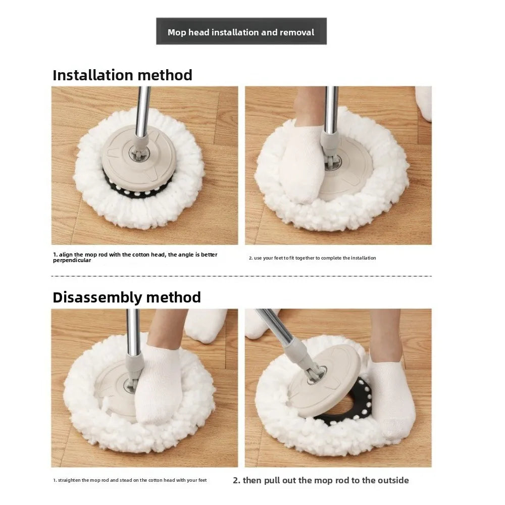 Microfiber Spin Mop Replacement Head | Round Standard Size