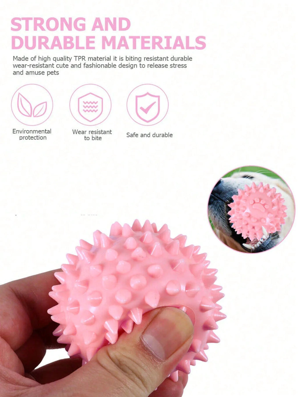 Interactive Rubber Chew Ball – Dog & Cat Tooth Cleaning Toy