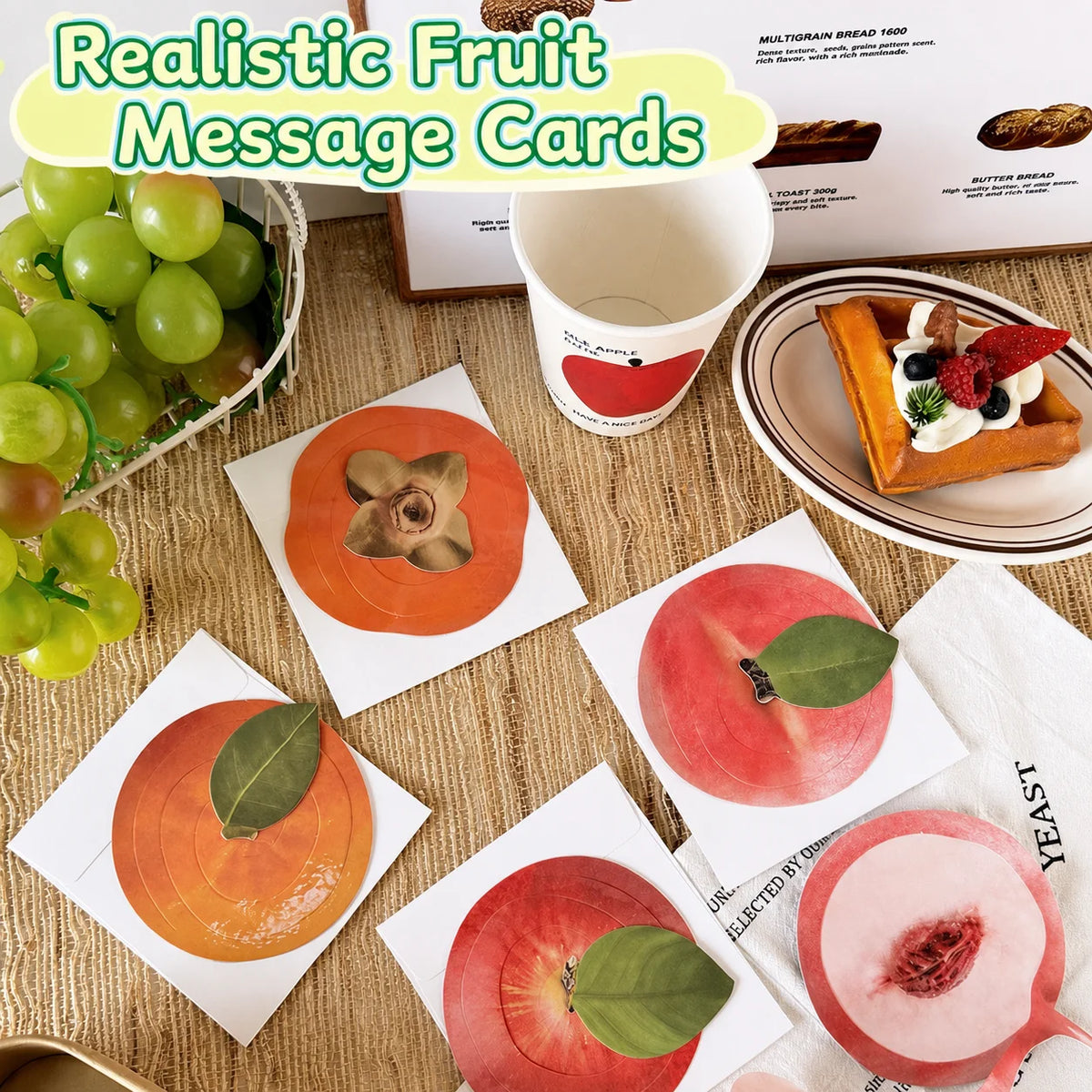 3D Foldable Fruit Greeting Card | Ink-Wash Art with Envelope
