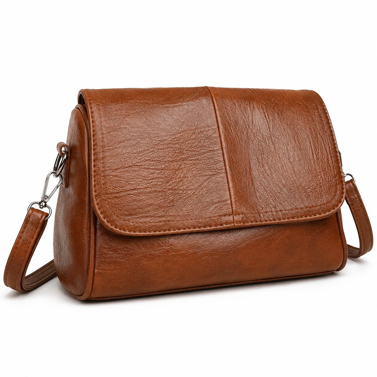 Women's PU Leather Crossbody Flap Bag | Small Shoulder Purse