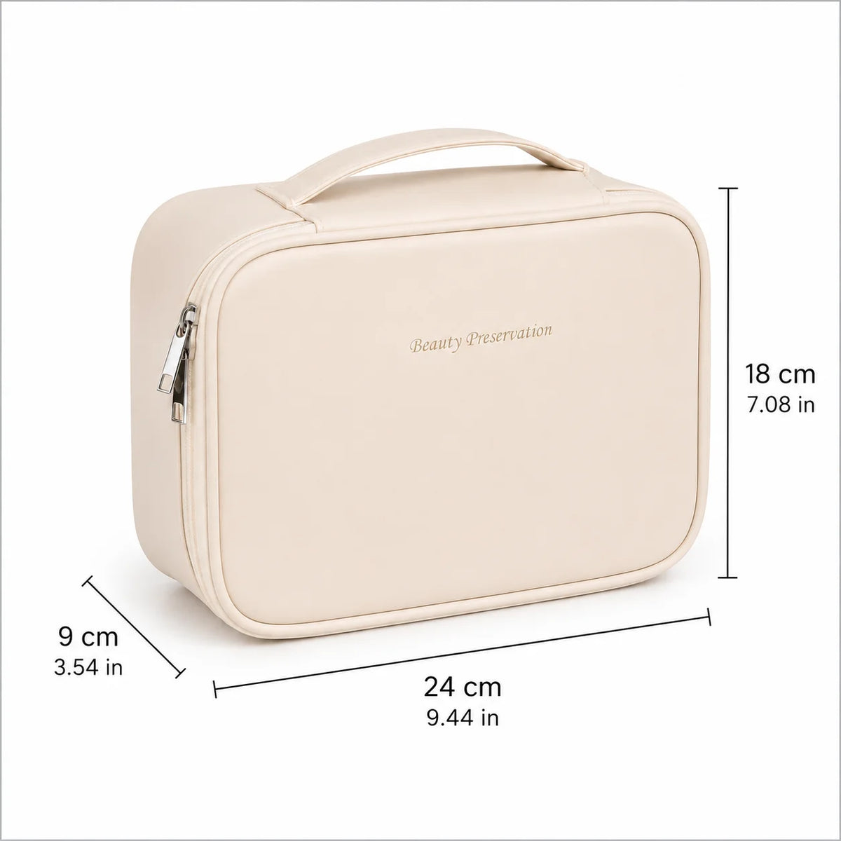 Large Capacity Travel Makeup Bag with Detachable Brush Panel