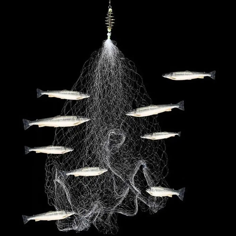 Ice Fishing Cast Net – Monofilament Mesh Gill Trap Net