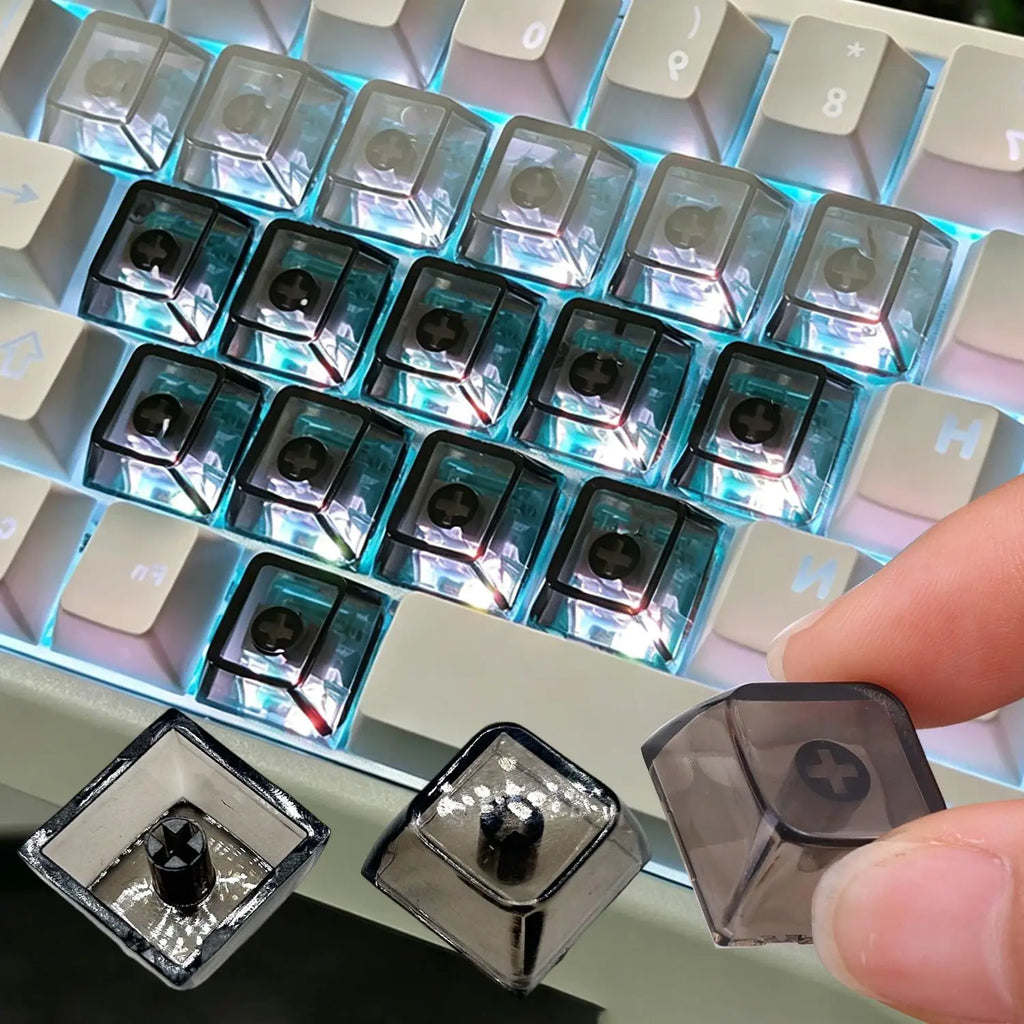 Universal Transparent Keycaps Kit – 10-Pack for Mechanical Keyboard