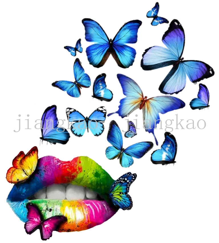 Watercolor Lip Iron-On Patches – DIY Clothes & Bag Appliqués