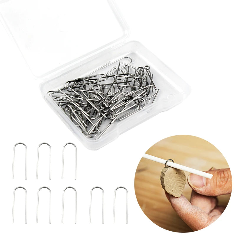 Tungsten U-Shaped Kiln Hooks for Pottery & Ceramics | 50/100 Pcs