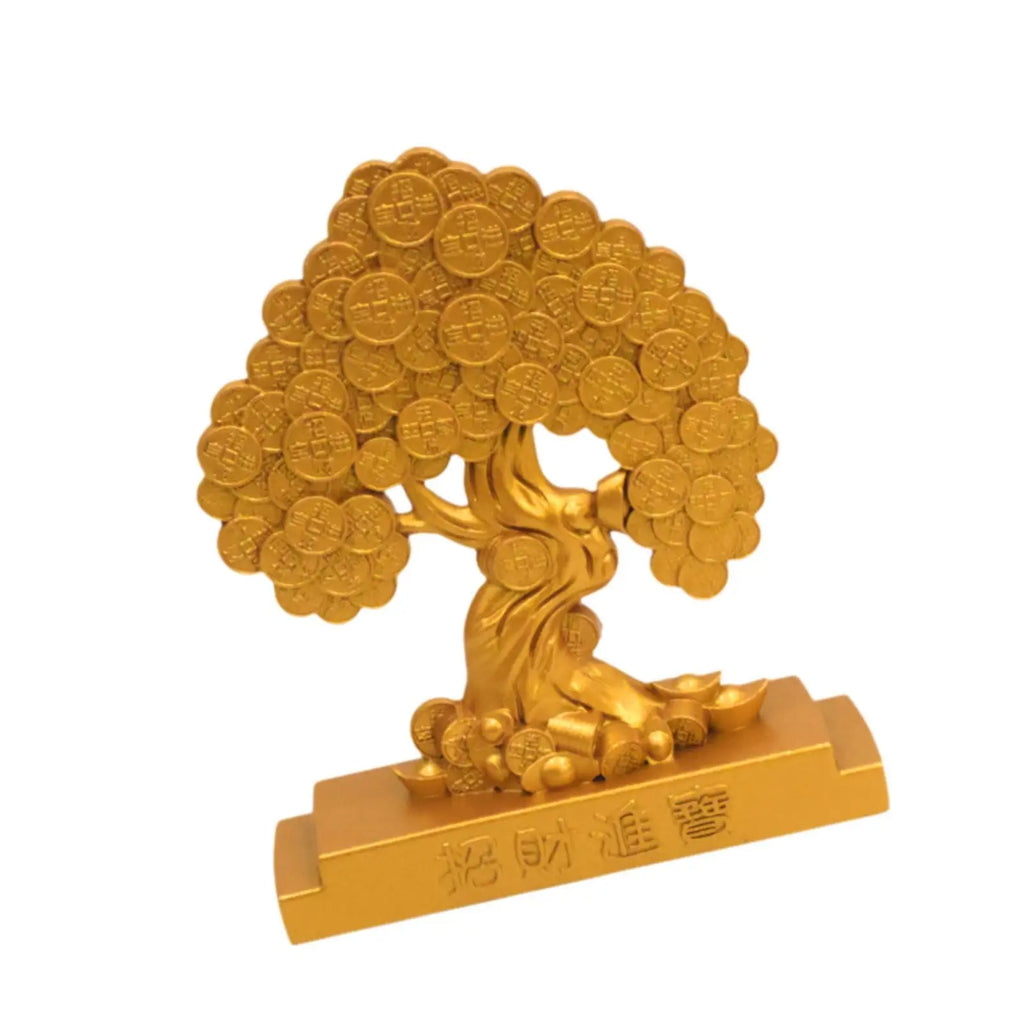 Metal Feng Shui Horse Figurine | Golden Wealth Statue Decor