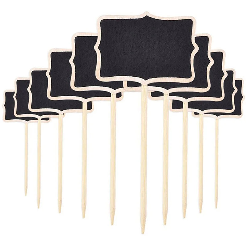 Mini Chalkboard Garden Markers & Party Labels – 10-Pack