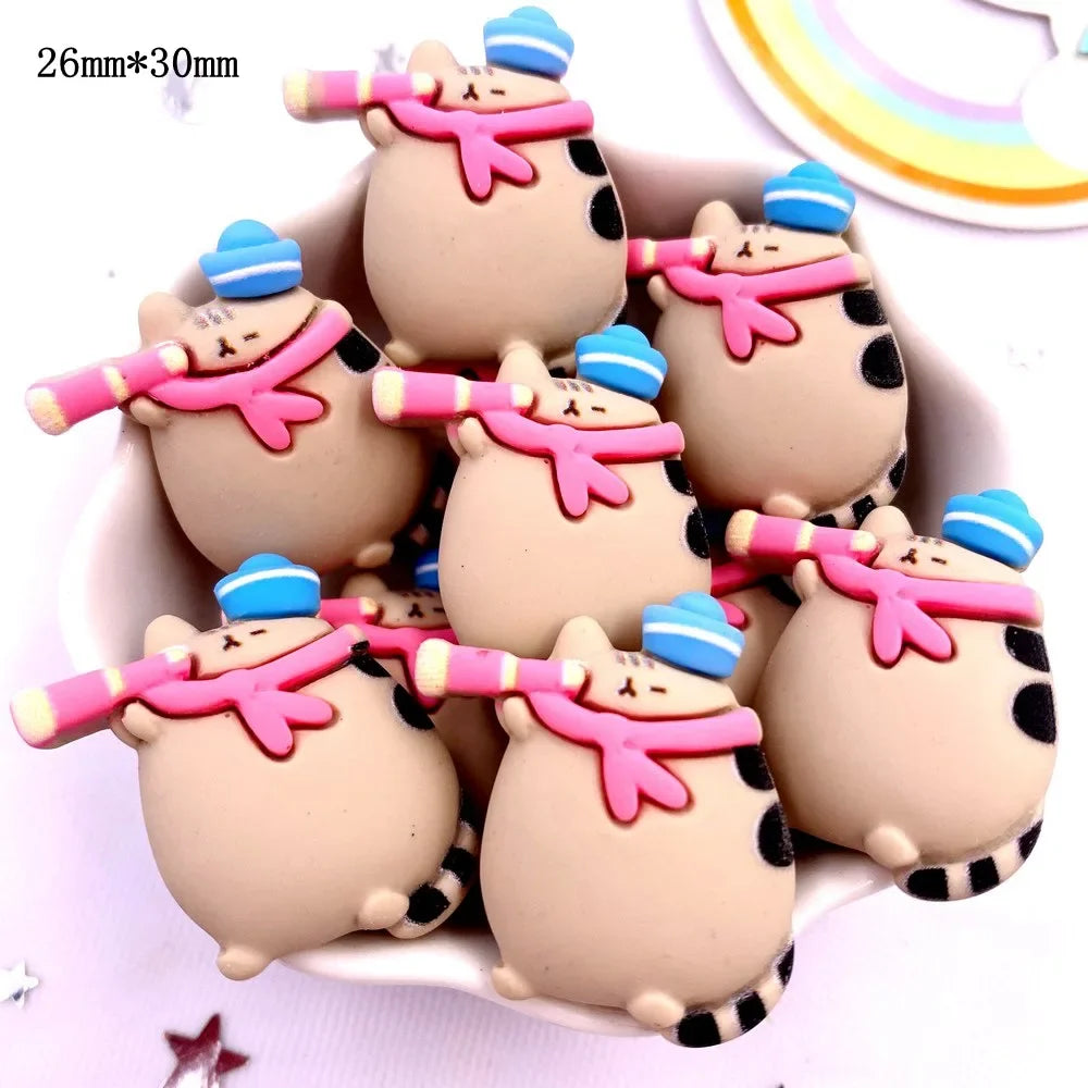 10PCS Kawaii Resin Beach Flatback Figurines – DIY Scrapbook Decor