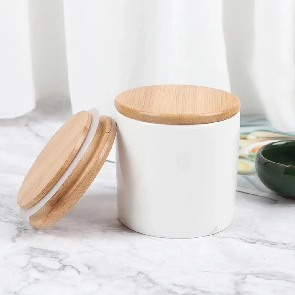 Reusable Bamboo Jar Lids with Silicone Seal – 85mm