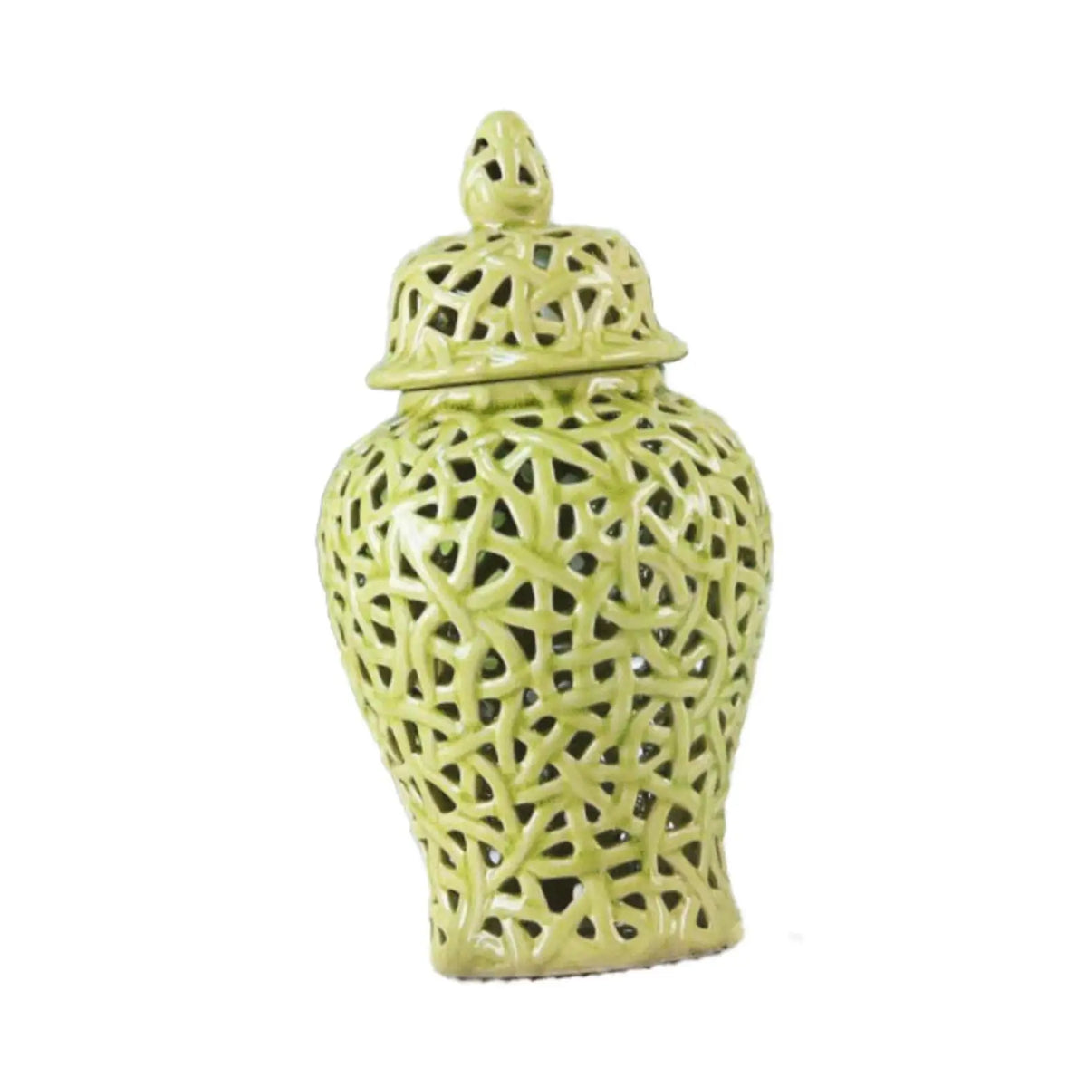 Porcelain Ceramic Ginger Jar Vase with Lid | Home Décor