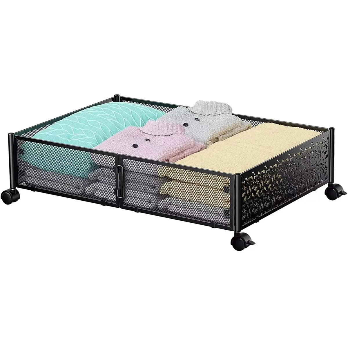 Under Bed Storage Organizer with Locking Wheels | Foldable