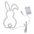 LED Bunny Neon Sign – USB Battery Powered Wall Night Light