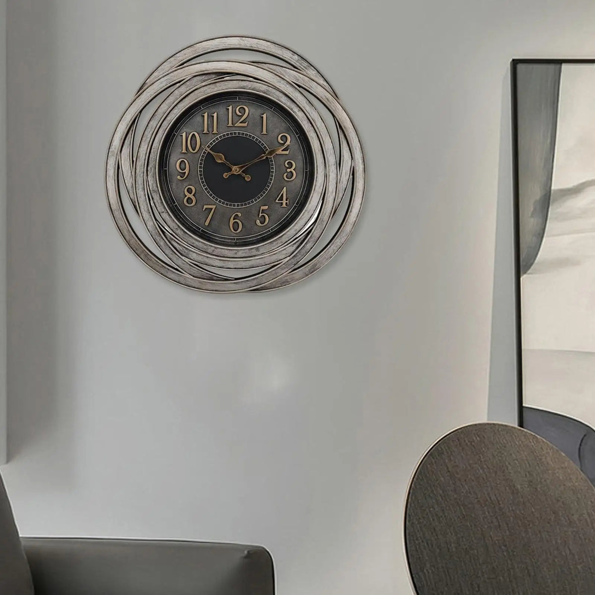 MagiDeal 20" Waterproof Outdoor Wall Clock – Silent & Large