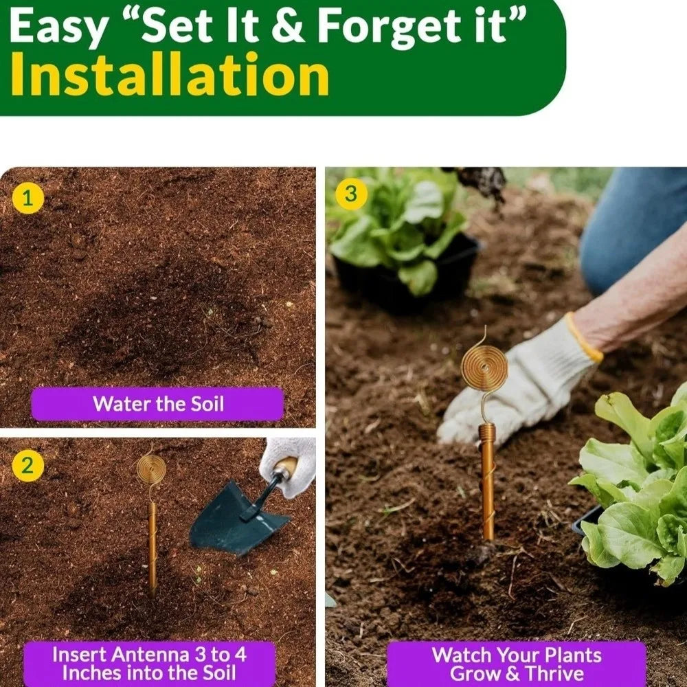 Copper Spiral Electroculture Plant Stakes – Garden Support