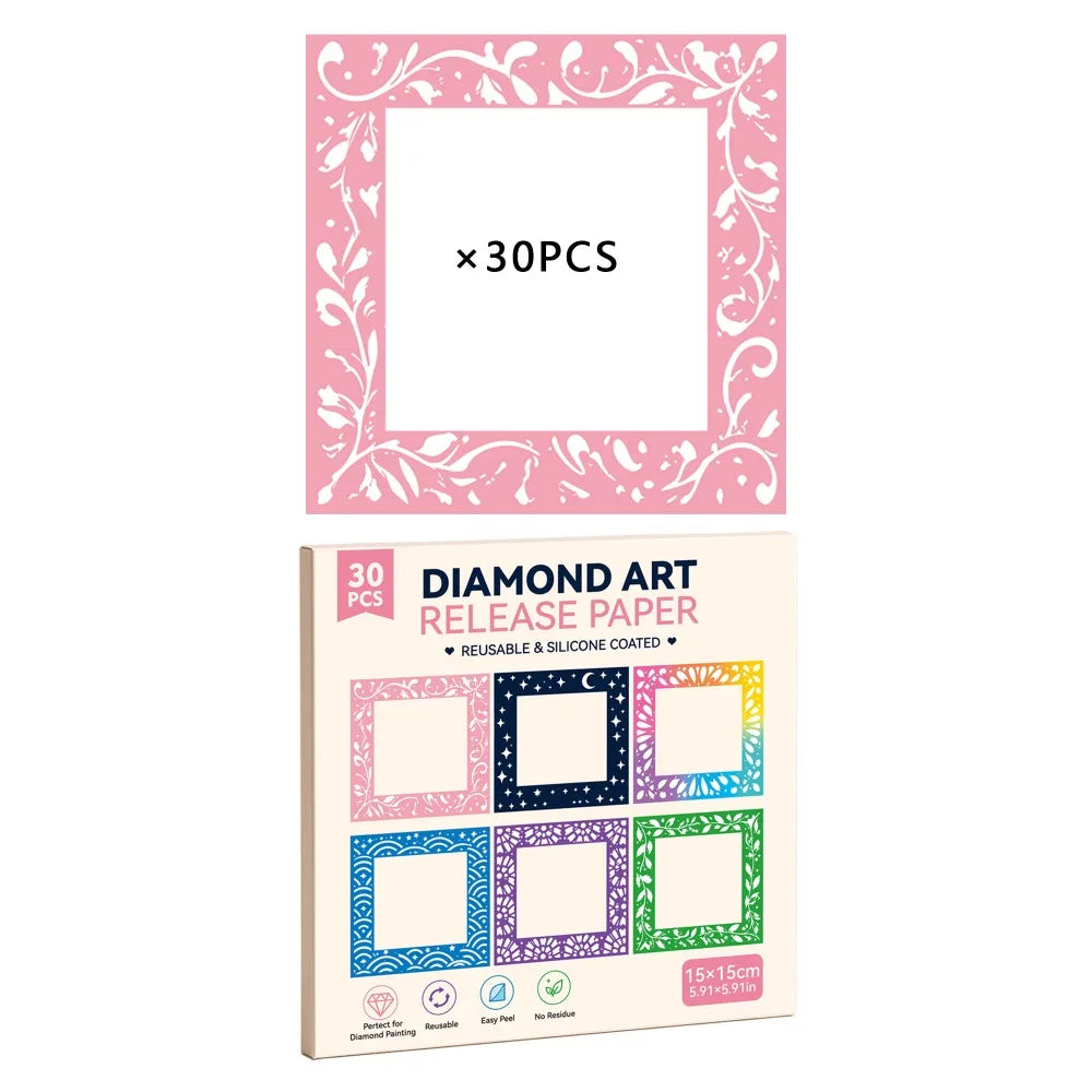 30PCS Diamond Painting Release Films – Reusable Canvas Covers