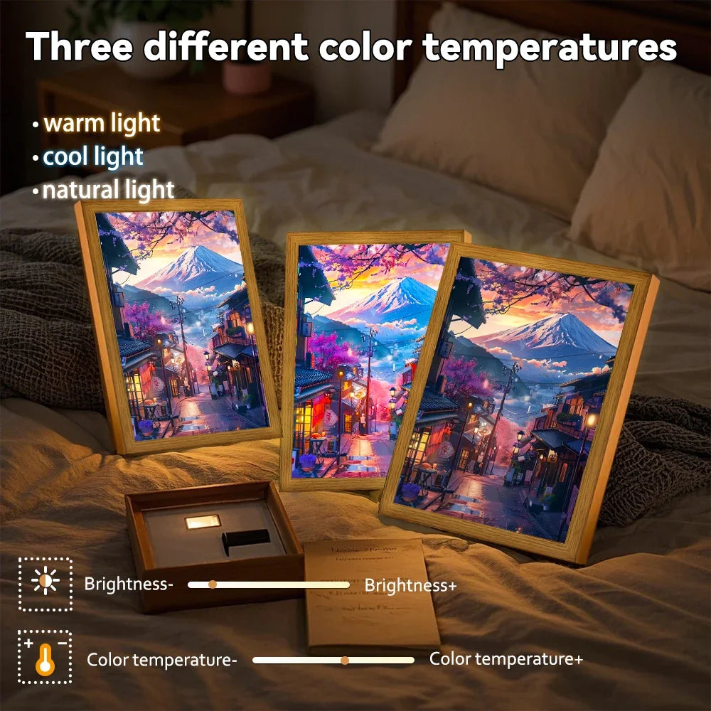 Tokyo Japan LED Light Painting – 2-in-1 Wall & Desk Lamp