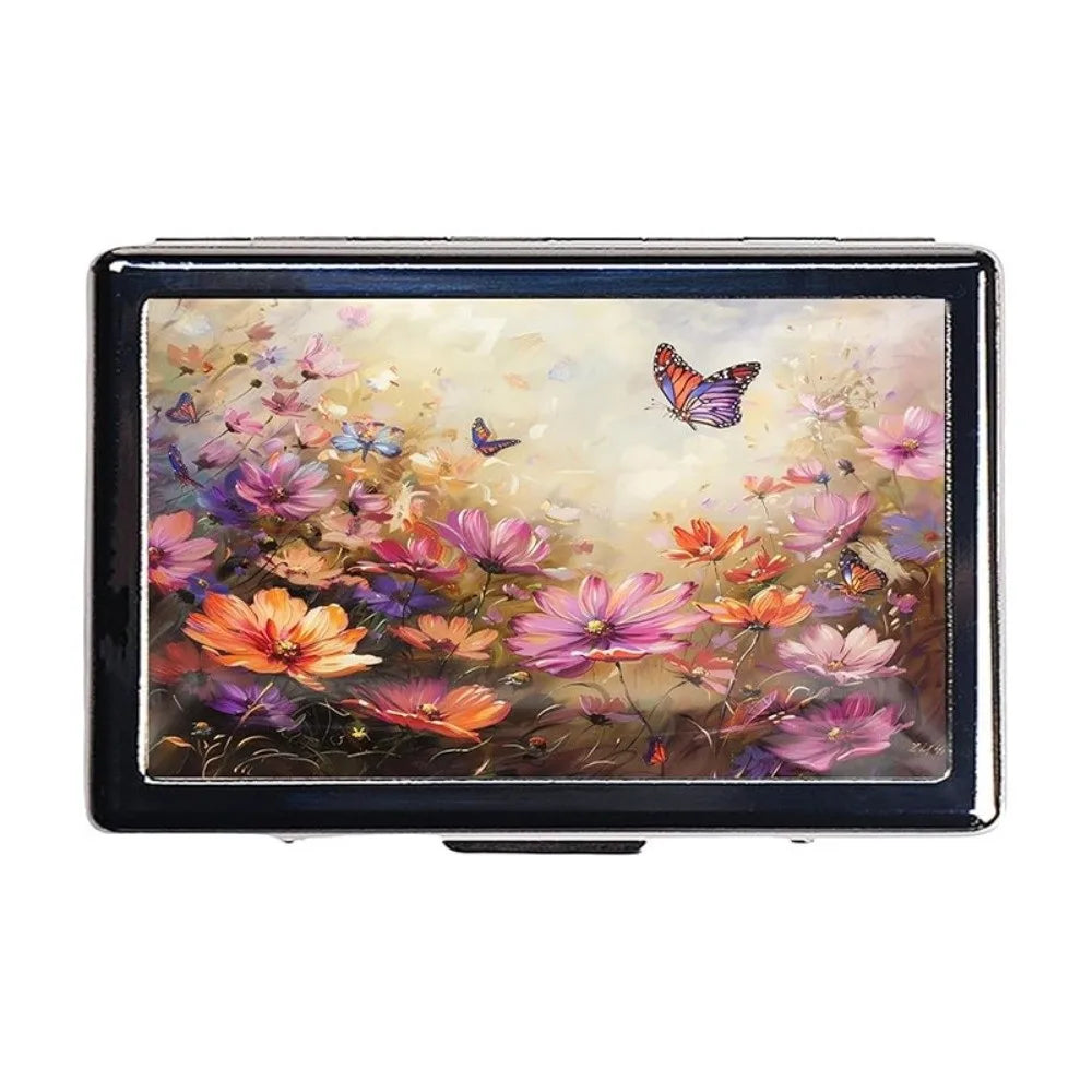 Vintage Metal Card Case | Snap-Close Card & ID Holder