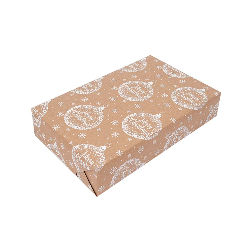 Christmas Kraft Gift Wrapping Paper Roll – Santa & Tree Print