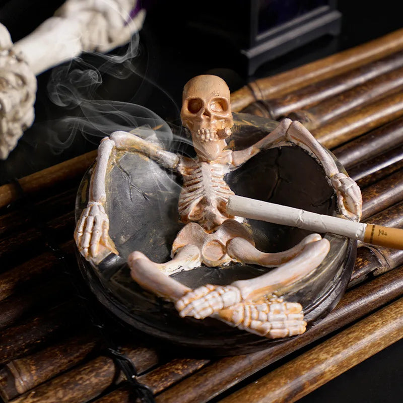 Skull Skeleton Silicone Ashtray Mold – Gothic Halloween DIY Décor