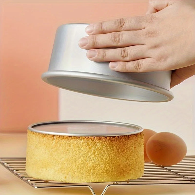 Round Cake Pan Set 4/6/8/10 Inch Hard Anodized Nonstick