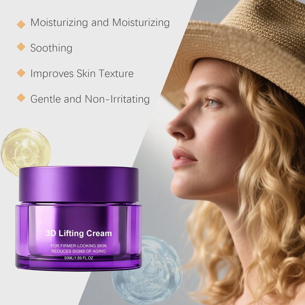 3D Lifting Face & Neck Firming Cream – Hydrating Moisturizer