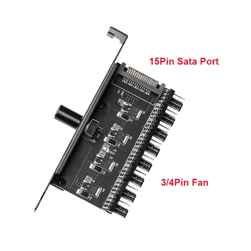 7/8-Channel PC Fan Hub Speed Controller – 3Pin 4Pin SATA