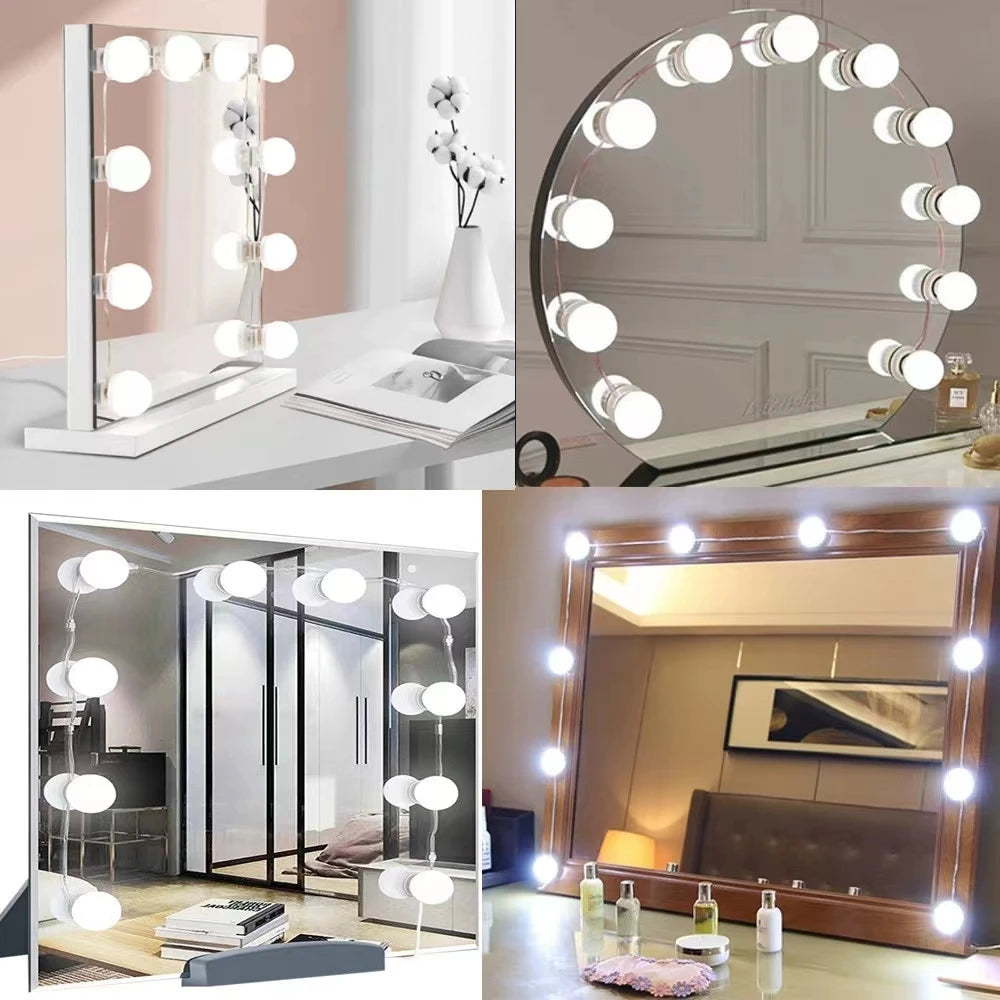 Pampsee 10-Pack LED Vanity Mirror Bulbs – Dimmable USB Light