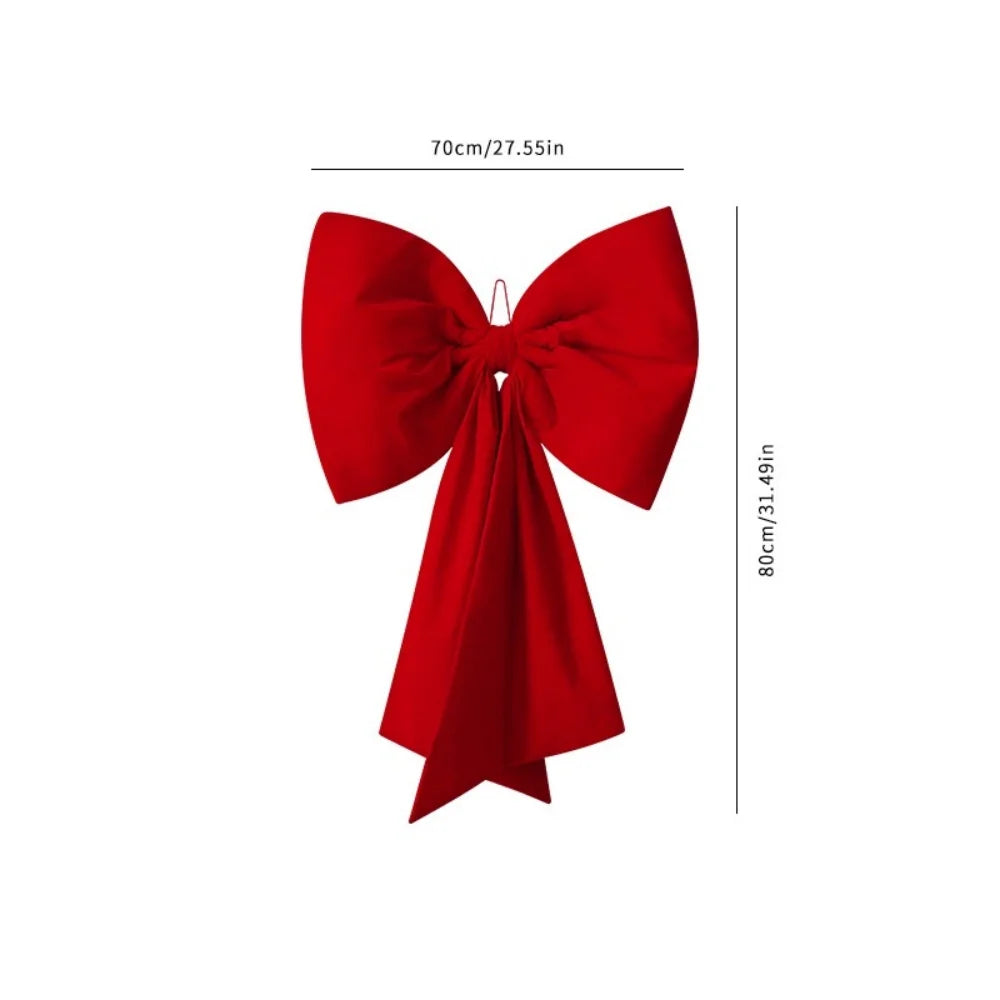 Large Red Velvet Christmas Bow – Tree Topper & Wreath Decor