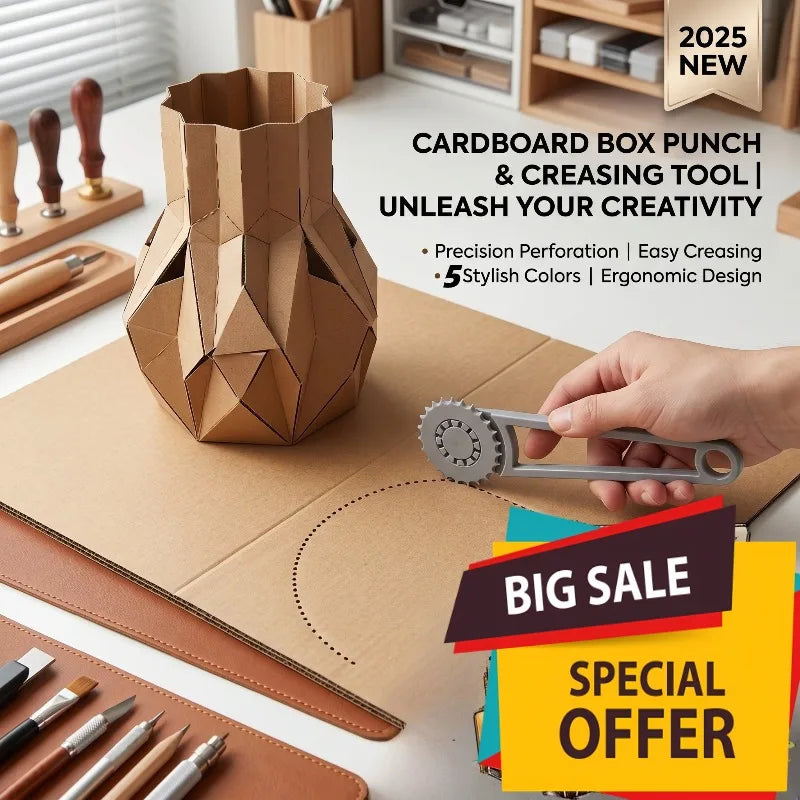 Heavy-Duty Cardboard Box Punch Tool – DIY Paper Hole Puncher