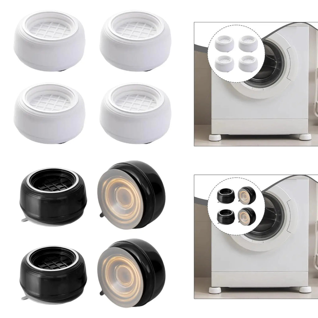 Anti-Vibration Washing Machine Foot Pads – Suction Cup 4-Pack