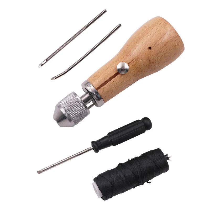 DIY Leather Hand Stitcher – Waxed Thread Edge Sewing Tool