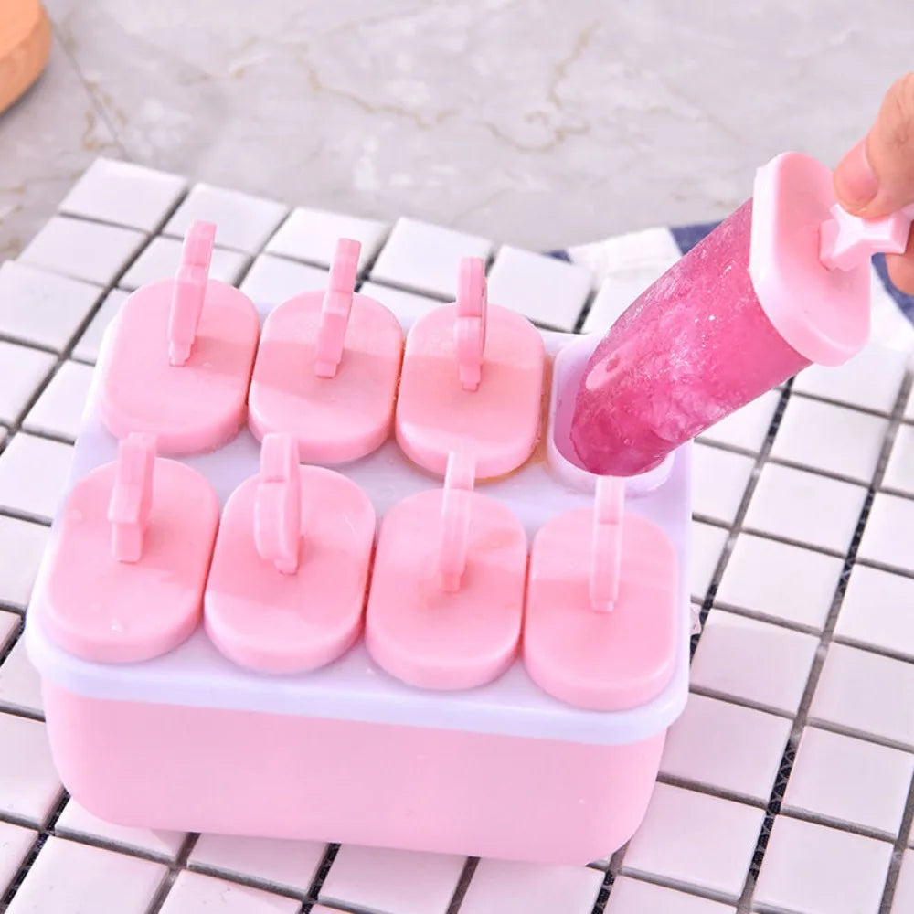 Reusable Popsicle Mold with Lid & 8 Sticks | Food Grade