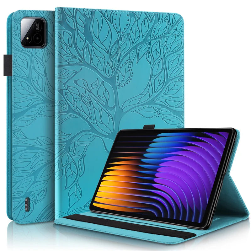 Xiaomi Pad 8 / 8 Pro Embossed Tree PU Leather Wallet Case