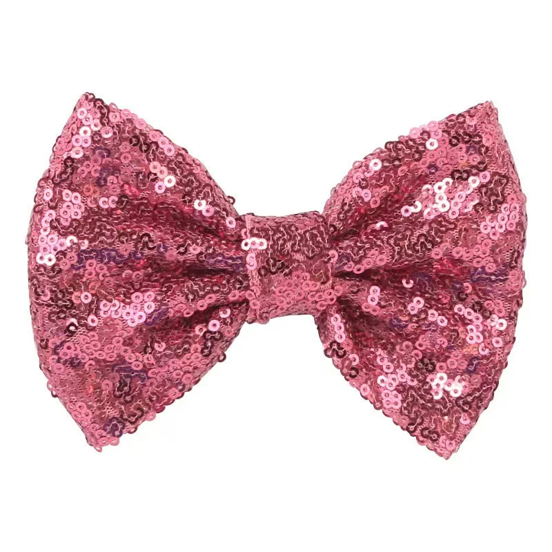 5-Pack Glitter Sequin Hair Bows – DIY Girls Hair Accessories
