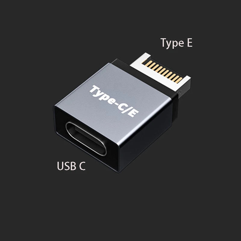 Type E to USB-C Adapter | Motherboard Front Panel Converter